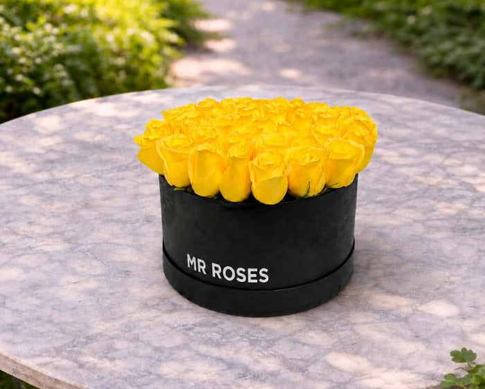 Yellow Rose Hat Box