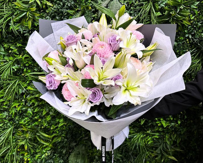My Girl Pearl & Lilac Flower Bouquet
